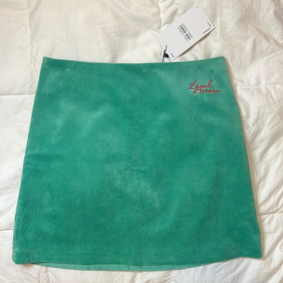Local Heroes Mint Green Corduroy Skirt NWT - Picture 1 of 5